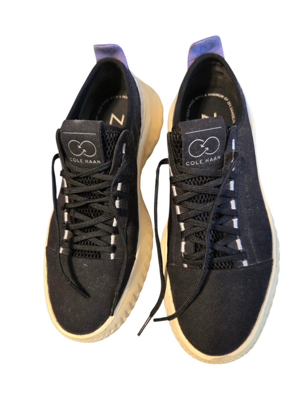 Cole Haan ZERØGRAND Women Black Low Top Lace-Up Sneakers Fabric US 7.5 B